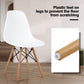Costway 4 Pieces White Modern Armless Dining Chair Set with Wood Legs