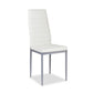 Costway 4 Pieces White PVC Leather Dining Side Chairs Elegant Design