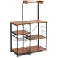 Costway 4 Tier Coffee Vintage Kitchen Baker's Rack Utility Microwave Stand