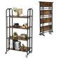 Costway 4-Tier Foldable Rolling Cart with Storage Shelves for Kitchen