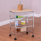 Costway 4-Tier Rolling Baskets Rack Kitchen Cart