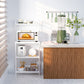 Costway 4-Tier White Kitchen Storage Baker Microwave Oven Rack Shelves