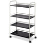 Costway 4 Tiers Standing and Rolling Storage Cart with Lockable Wheel