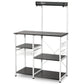 Costway 4-tier Black Kitchen Baker's Rack with Basket and 5 Hooks