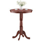 Costway 42" Wooden Round Pub Pedestal Side Table with Chessboard