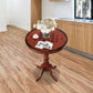 Costway 42" Wooden Round Pub Pedestal Side Table with Chessboard