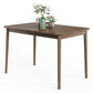 Costway 43.5" Modern Kitchen Dining Rectangle Table with Rubber Wood Legs