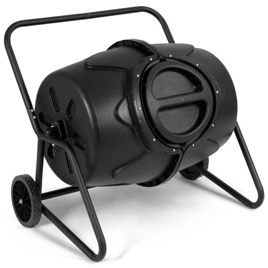 Costway 45 Gallon Wheeled Compost Tumbler Garden Waste Bin