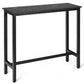 Costway 47" Black Pub Dining Bar Bistro Table with Marble Top