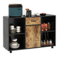 Costway 48" Industrial Buffet Sideboard with 4 Open Cubbies