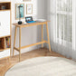 Costway 48" Natural Bamboo Bar Table High Top Console Dining Pub Table