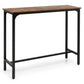 Costway 48" Rustic Brown Industrial Pub Dining Table with Steel Frame