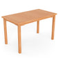 Costway 49" Rectangle Patio Teak Wood Dining Table with Slatted Tabletop Up to 6