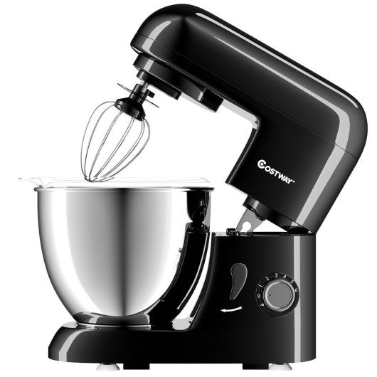 Costway 4.3 Qt 550 W Tilt-Head Black Stainless Steel Bowl Electric Food Stand Mixer