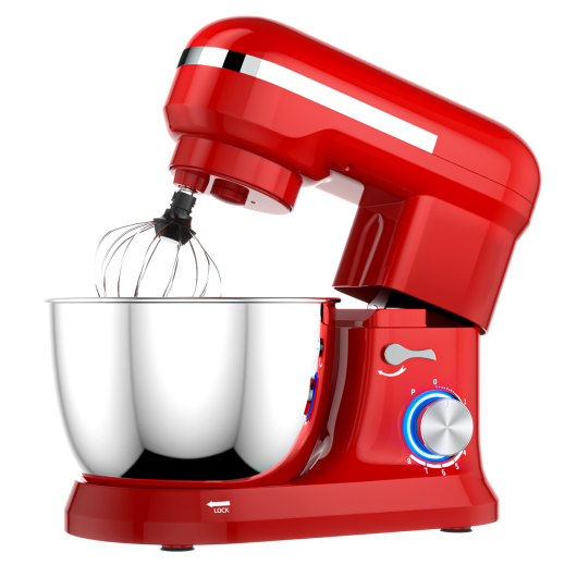 Costway 4.8 Qt 8-speed Red Electric Food Mixer with Dough Hook Beater