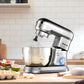 Costway 4.8 Qt 8-speed Silver Electric Food Mixer with Dough Hook Beater