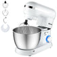 Costway 4.8 Qt 8-speed White Electric Food Mixer with Dough Hook Beater