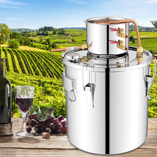 Costway 5 Gal 40 L Water Juicer Maker with 2 Stainless Steel Pots