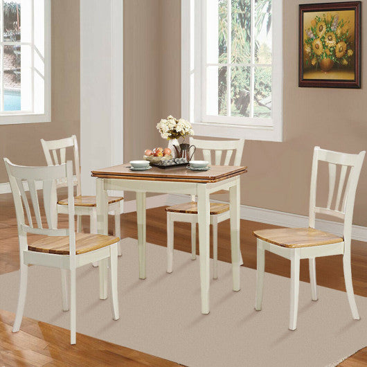 Costway 5 Piece Dining Folding Tabletop Set with 4 Chairs