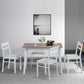Costway 5 Piece Dining Set Table & 4 Chairs Wood Furniture Set
