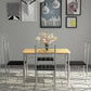 Costway 5 Piece Dining Set Table & 4 Chairs with Metal Legs