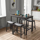 Costway 5-Piece Dining Set with 4 Upholstered Stools