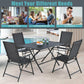 Costway 5 Piece Gray Patio Dining Furniture Set with 4 Armchairs and 1 Dining Table
