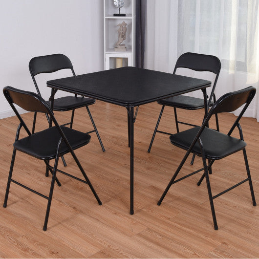 Costway 5-Piece Multi-Purpose Folding Dining Kitchen Table Chair Set