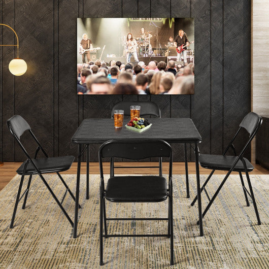 Costway 5-Piece Multi-Purpose Folding Dining Kitchen Table Chair Set