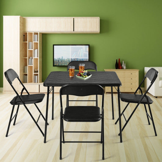 Costway 5-Piece Multi-Purpose Folding Dining Kitchen Table Chair Set