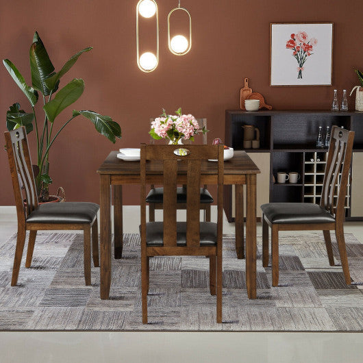 Costway 5-Piece Wood Dining Table Set