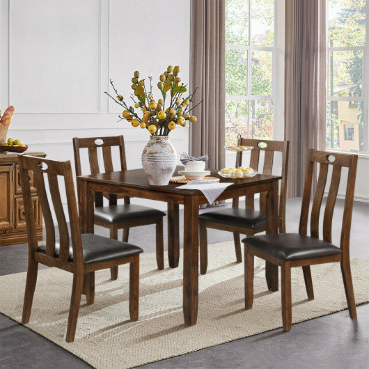Costway 5-Piece Wood Dining Table Set