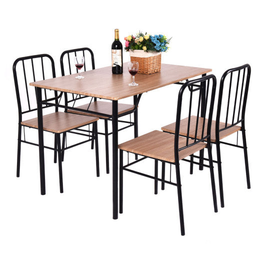 Costway 5 Pieces Dining Set Table and 4 Chairs
