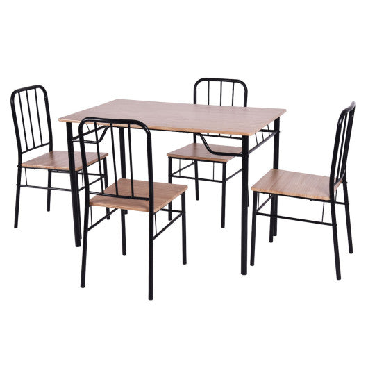 Costway 5 Pieces Dining Set Table and 4 Chairs