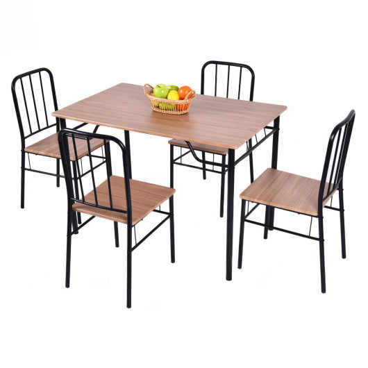 Costway 5 Pieces Dining Set Table and 4 Chairs