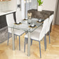 Costway 5 Pieces Dining Set with 4 PVC Leather Chairs
