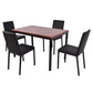 Costway 5 Pieces Dining Set with PU Leather Chairs
