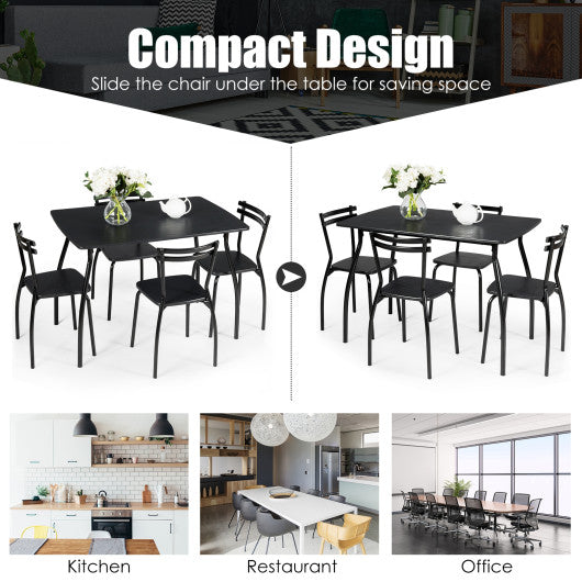 Costway 5 Pieces Dining Table Set with 4 Chairs