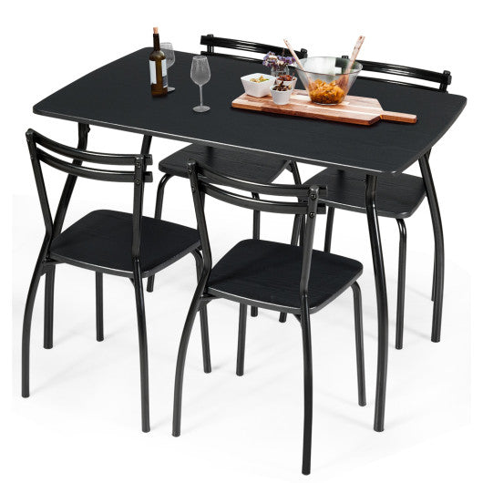 Costway 5 Pieces Dining Table Set with 4 Chairs