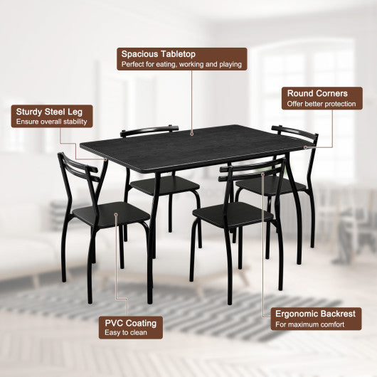Costway 5 Pieces Dining Table and Chair Set