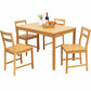 Costway 5 Pieces Natural Dining Table Set with 4 Chairs