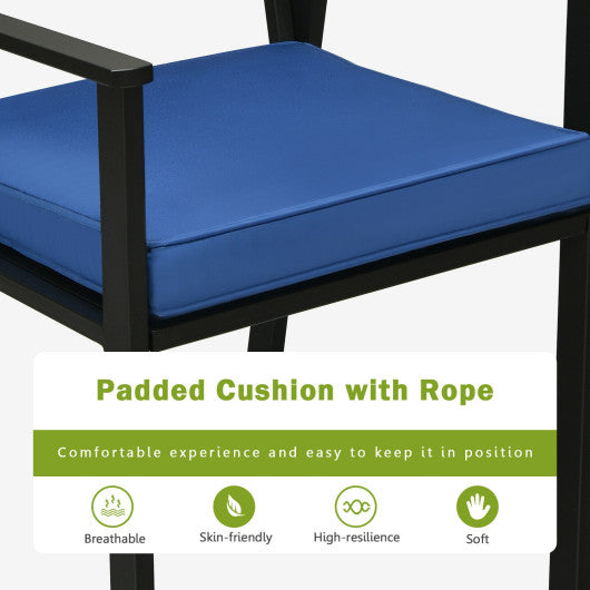 Costway 5 Pieces Outdoor Patio Dining Chair Table Set with Cushions