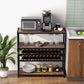 Costway 5-tier Wine Rack Table with Glasses Holder
