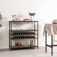 Costway 5-tier Wine Rack Table with Glasses Holder