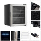 Costway 52-Can Beverage Refrigerator Cooler with Glass Door Stainless Steel