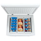 Costway 5.2 Cu.ft White Chest Freezer Upright Single Door Refrigerator with 3 Baskets