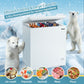 Costway 5.2 Cu.ft White Chest Freezer Upright Single Door Refrigerator with 3 Baskets