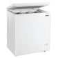Costway 5.2 Cu.ft White Chest Freezer Upright Single Door Refrigerator with 3 Baskets