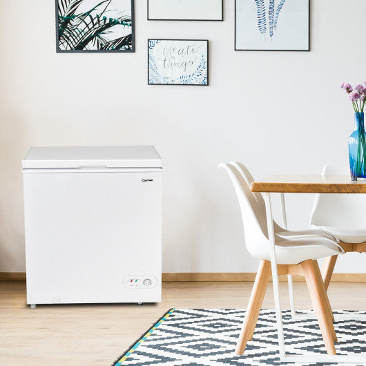 Costway 5.2 Cubic Feet Single Door Household Compact Chest Freezer
