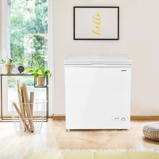 Costway 5.2 Cubic Feet Single Door Household Compact Chest Freezer